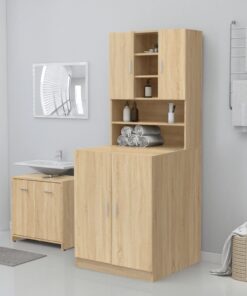 vidaXL Washing Machine Cabinet Sonoma Oak 71x71.5x91.5 cm