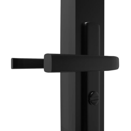 Interior Door ESG Glass and Aluminium 83x201.5 cm Black - Image 3