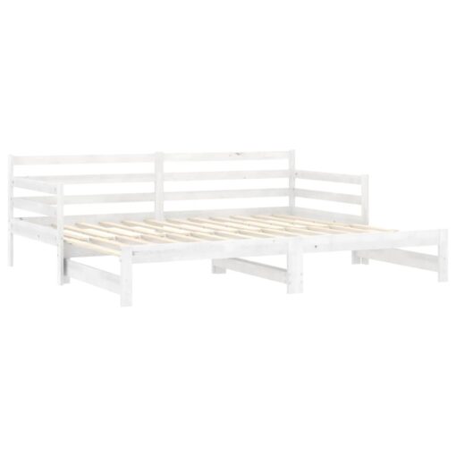 Pull-out Day Bed without Mattress White 2x(90x200)cm - Image 3