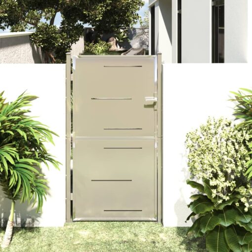 vidaXL Garden Gate 100x180 cm Stainless Steel