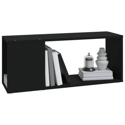 TV Cabinet Black 80x24x32 cm Engineered Wood - Image 2