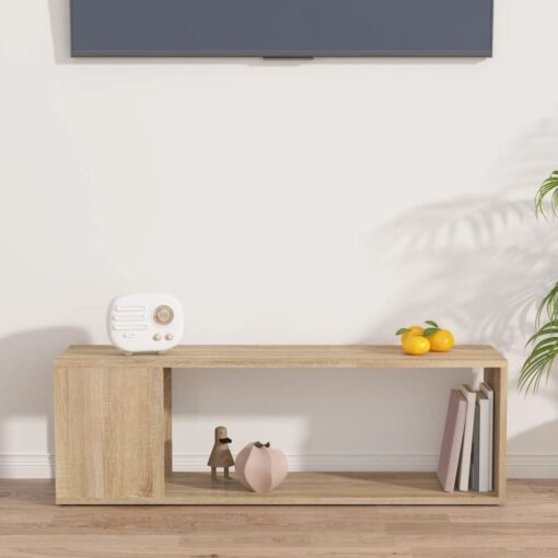 TV Cabinet Sonoma Oak 100x24x32 cm Engineered Wood - Image 3