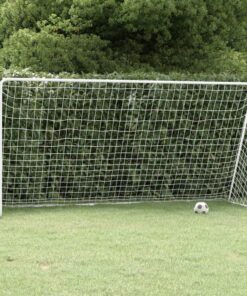 vidaXL Football Goal with Net White 366x122x182 cm Steel