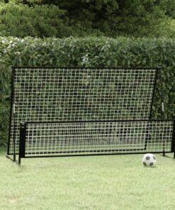 vidaXL 2 in 1 Soccer Rebounder Football Goal 202x104x120 cm Steel