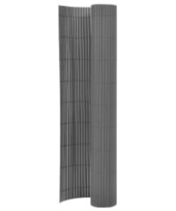 vidaXL Double-Sided Garden Fence 90x400 cm Grey