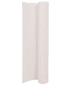 vidaXL Double-Sided Garden Fence 110x500 cm White