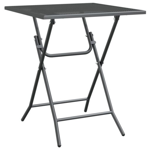 Garden Table 60x60x72 cm Expanded Metal Mesh Anthracite - Image 3