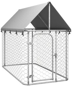 vidaXL Outdoor Dog Kennel with Roof 200x100x150 cm