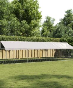 vidaXL Outdoor Dog Kennel with Roof 600x200x150 cm