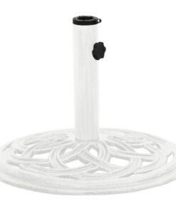 vidaXL Umbrella Base White 44x44x31 cm Cast Iron