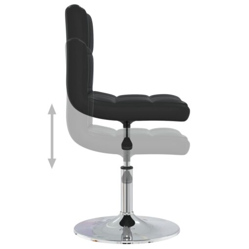 vidaXL Dining Chair Black Faux Leather - Image 4