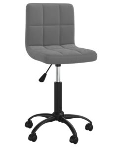 vidaXL Swivel Dining Chair Dark Grey Velvet