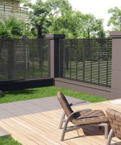 vidaXL Louver Fence WPC 180x180 cm Dark Grey