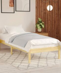 vidaXL 810002 vidaXL Bed Frame without Mattress Solid Wood 90x200 cm