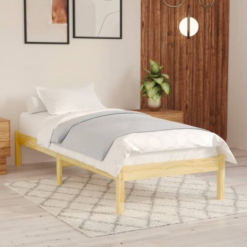 vidaXL 810002 vidaXL Bed Frame without Mattress Solid Wood 90x200 cm