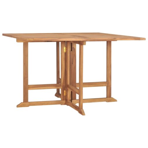 vidaXL Folding Garden Dining Table 110x110x75 cm Solid Wood Teak