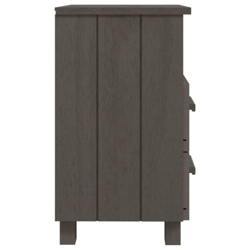 Bedside Cabinets HAMAR 2 pcs Light Grey 40x35x62 cm Solid Wood - Image 3