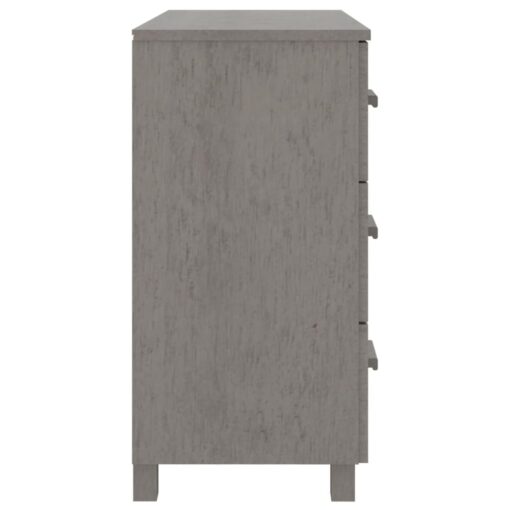 Sideboard HAMAR Light Grey 90x40x80 cm Solid Pinewood - Image 2