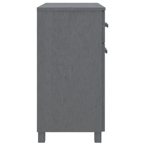 Sideboard HAMAR Dark Grey 79x40x80 cm Solid Wood Pine - Image 2