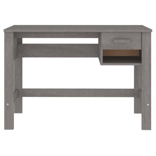 Desk HAMAR Light Grey 110x40x75 cm Solid Wood Pine - Image 3
