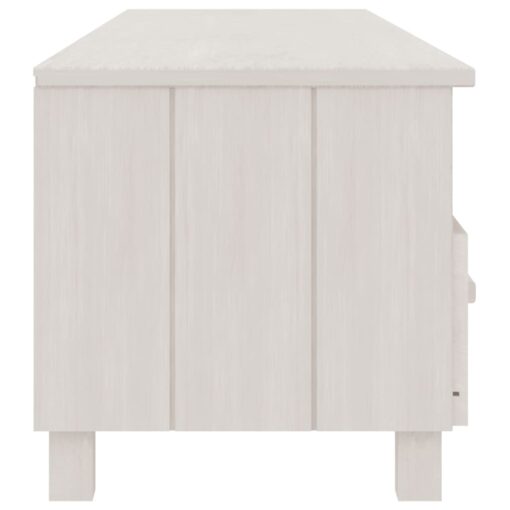 vidaXL TV Cabinet HAMAR White 158x40x40 cm Solid Wood Pine - Image 2