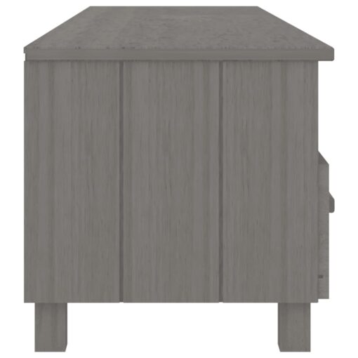 TV Cabinet HAMAR Light Grey 158x40x40 cm Solid Wood Pine - Image 2
