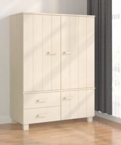 vidaXL Wardrobe HAMAR Honey Brown 99x45x137 cm Solid Wood Pine