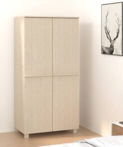 vidaXL Wardrobe HAMAR Honey Brown 89x50x180 cm Solid Wood Pine