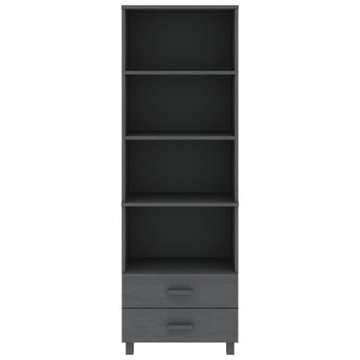 Highboard HAMAR Dark Grey 60x35x180 cm Solid Wood Pine - Image 3
