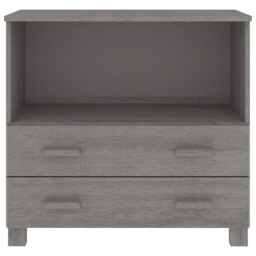 vidaXL Sideboard HAMAR Light Grey 85x35x80 cm Solid Wood Pine - Image 3