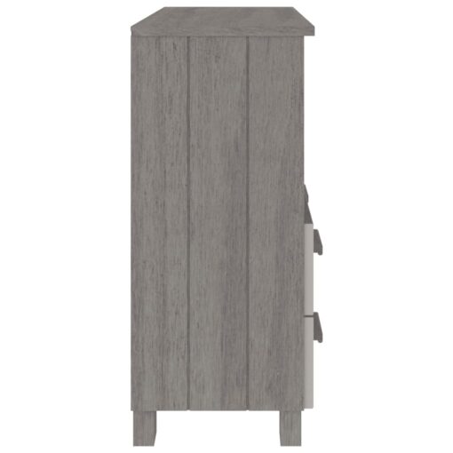 vidaXL Sideboard HAMAR Light Grey 85x35x80 cm Solid Wood Pine - Image 4