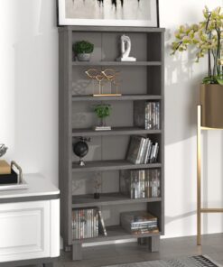 vidaXL CD Cabinet HAMAR Light Grey 45x18x100 cm Solid Wood Pine