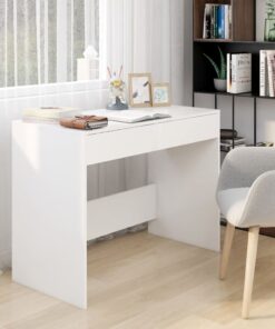 vidaXL Desk White 101x50x76.5 cm Engineered Wood