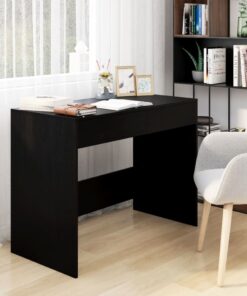 vidaXL Desk Black 101x50x76.5 cm Engineered Wood