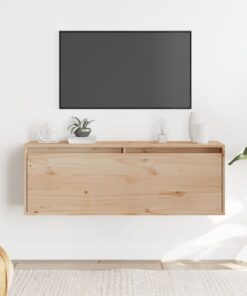vidaXL Wall Cabinet 100x30x35 cm Solid Wood Pine