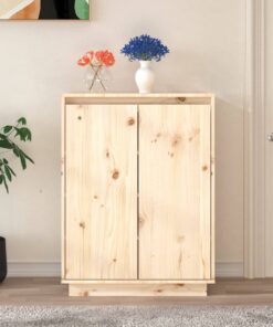 vidaXL Shoe Cabinet 60x35x80 cm Solid Wood Pine