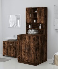 vidaXL Washing Machine Cabinet Smoked Oak 71x71.5x91.5cm