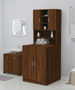 vidaXL Washing Machine Cabinet Brown Oak 71x71.5x91.5 cm