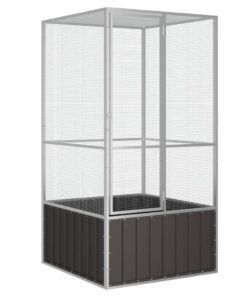 vidaXL Bird Cage Anthracite 111x107x211.5 cm Galvanised Steel