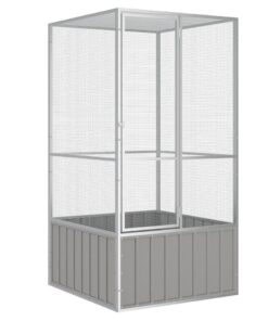 vidaXL Bird Cage Grey 111x107x211.5 cm Galvanised Steel