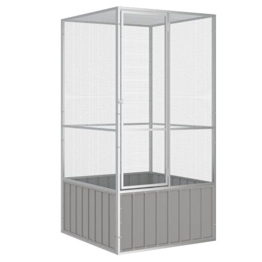 vidaXL Bird Cage Grey 111x107x211.5 cm Galvanised Steel