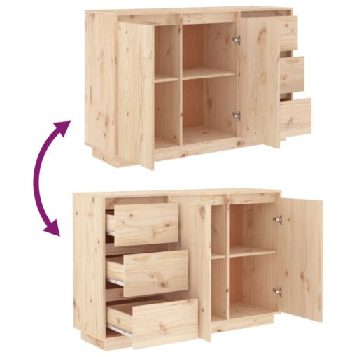 Sideboard 111x34x75 cm Solid Wood Pine - Image 3