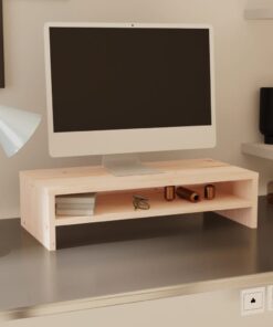 vidaXL Monitor Stand 50x24x13 cm Solid Wood Pine
