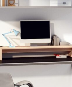 vidaXL Monitor Stand 100x27x15 cm Solid Wood Pine