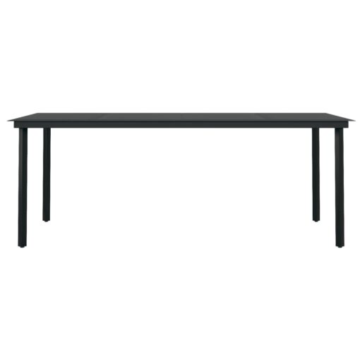 vidaXL 7 Piece Garden Dining Set Black - Image 2