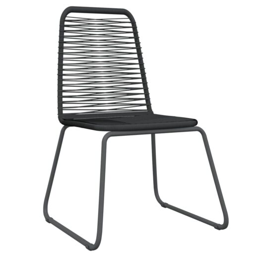 3 Piece Garden Dining Set Black - Image 3
