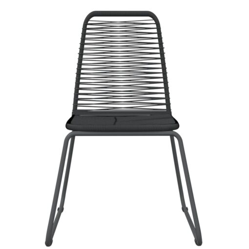  3 Piece Garden Dining Set Black - Image 4