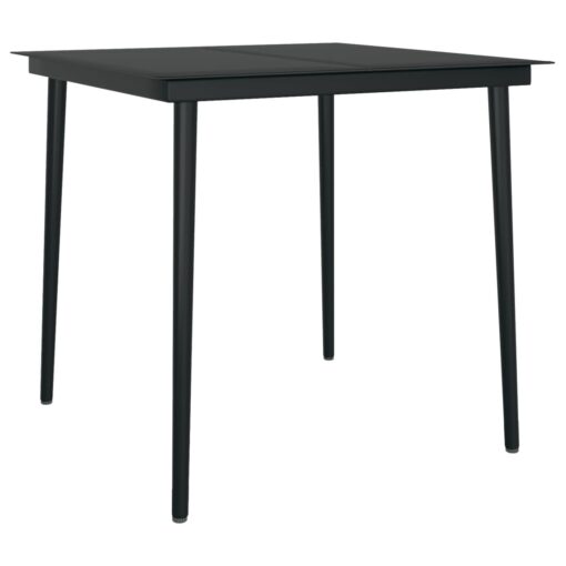  5 Piece Garden Dining Set Black - Image 3