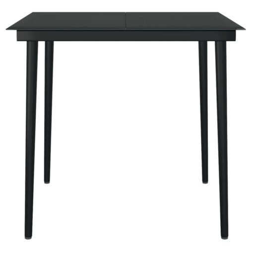  5 Piece Garden Dining Set Black - Image 4