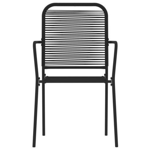 vidaXL 7 Piece Garden Dining Set Black - Image 2